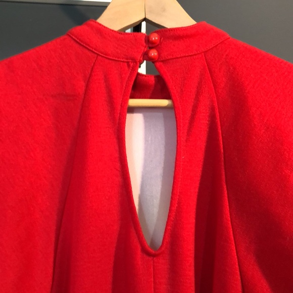 Bright red dress with side detail - Picture 3 of 3